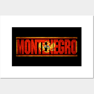 Montenegro Retro Flag for Men Women Montenegro National Pride Posters and Art